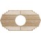 Ekena Millwork Chrysler Wood Fretwork Pierced Ceiling Medallion, Red Oak, 24"W x 12"H x 6 1/4"ID x 1/4"T CMWP24X12X0250CSRO - alternate 1